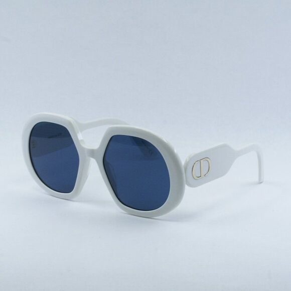 NEW DIOR DIORBOBBY R1U 95B0 IVORY BLUE SUNGLASSES - Picture 3 of 14
